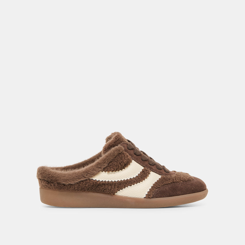 MERIT SLIDE PLUSH SNEAKERS DK BROWN PLUSH