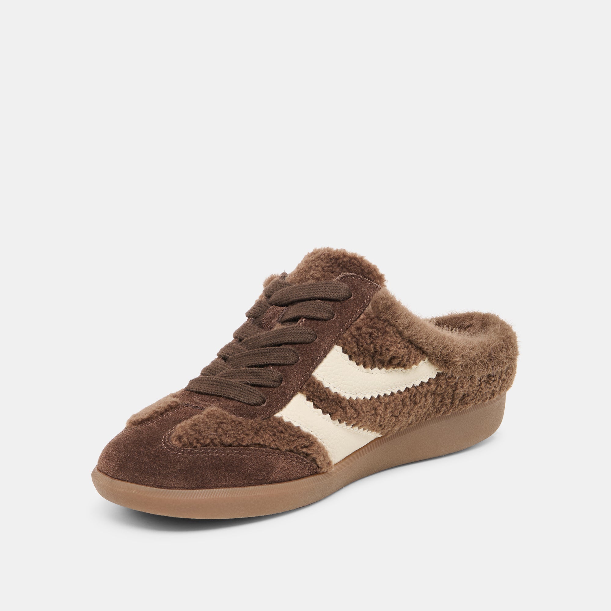 MERIT SLIDE PLUSH SNEAKERS DK BROWN PLUSH