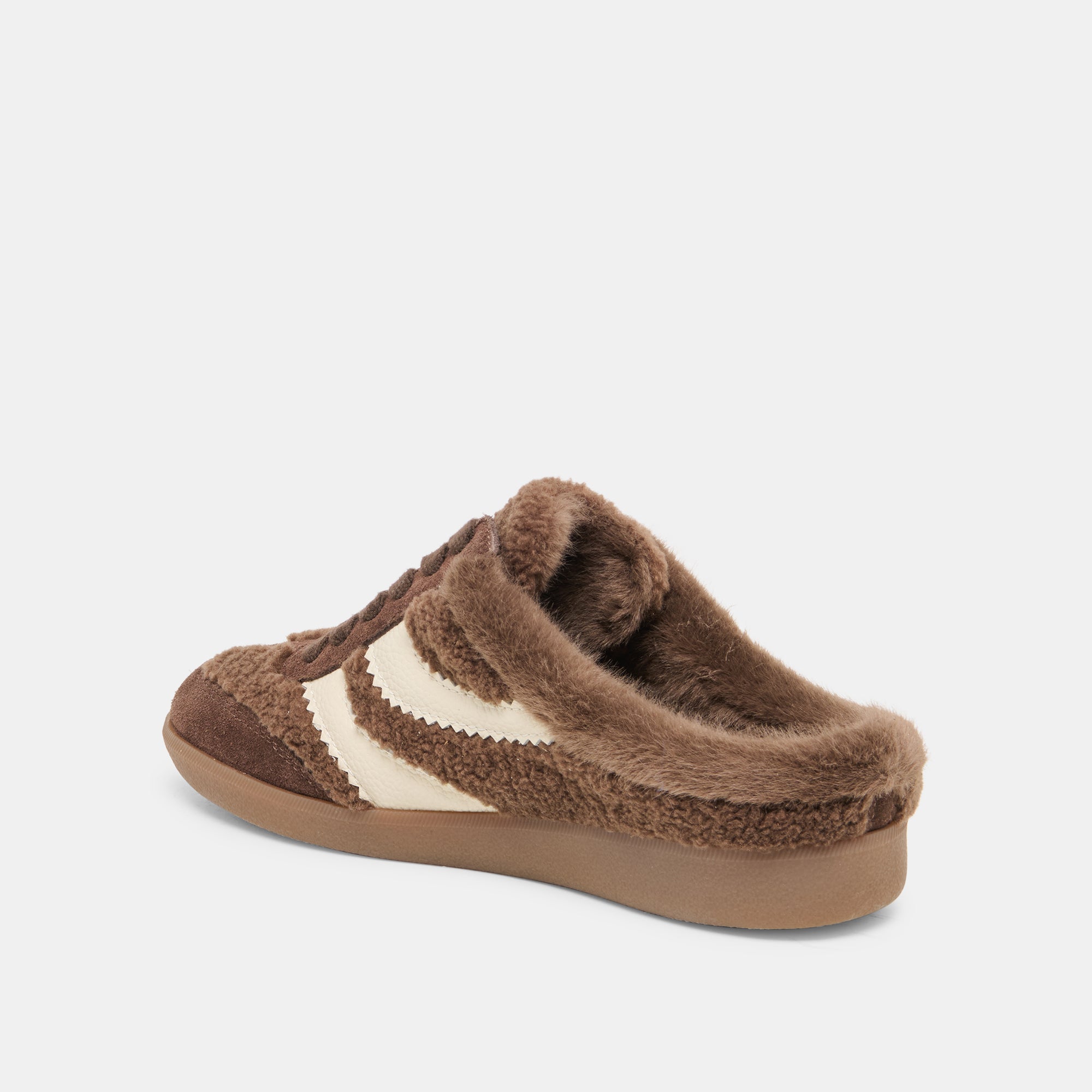 MERIT SLIDE PLUSH SNEAKERS DK BROWN PLUSH