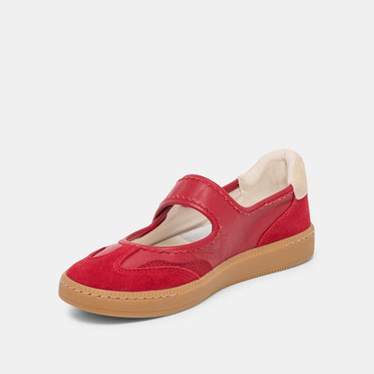 NANET SNEAKERS CRIMSON LEATHER