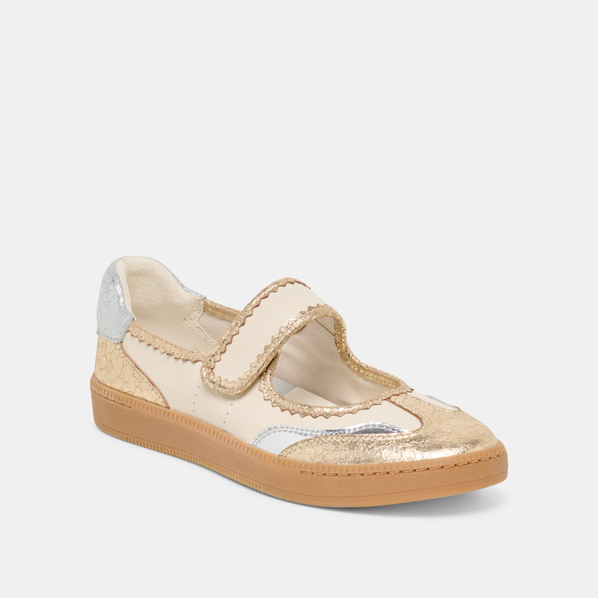 NANET SNEAKERS METALLIC MULTI LEATHER