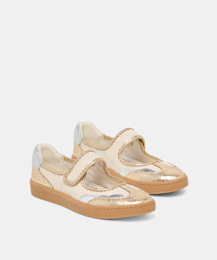 NANET SNEAKERS METALLIC MULTI LEATHER