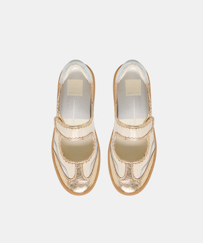 NANET SNEAKERS METALLIC MULTI LEATHER