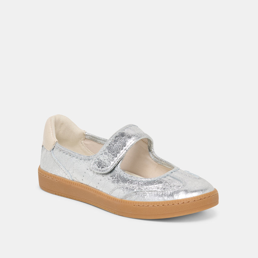 NANET SNEAKERS SILVER LEATHER