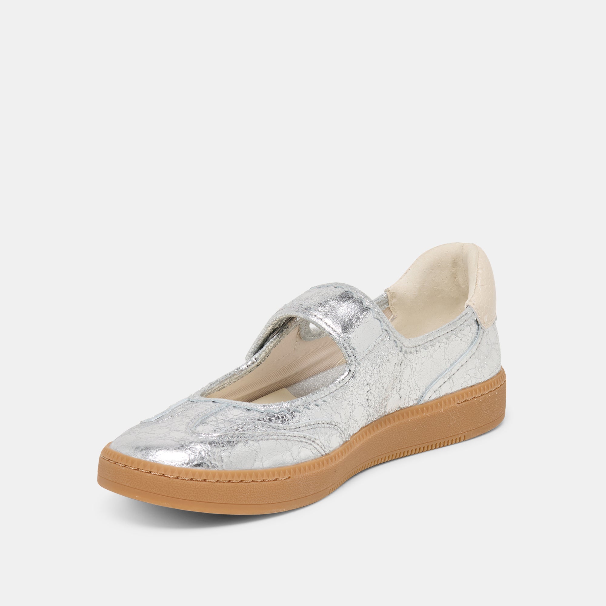 NANET SNEAKERS SILVER LEATHER