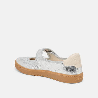 NANET SNEAKERS SILVER LEATHER