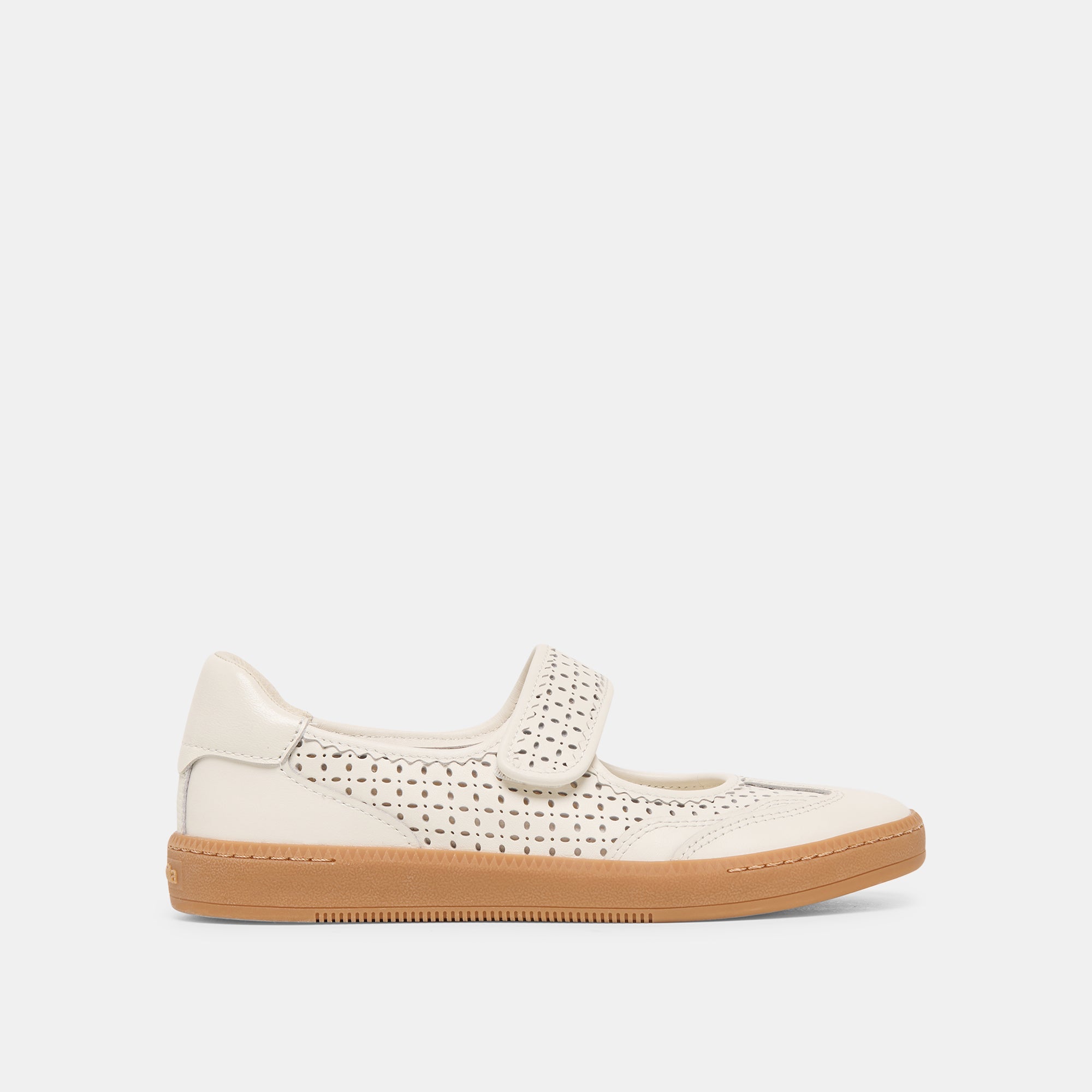 Nanet White Perforated Leather Sneakers | Dolce Vita