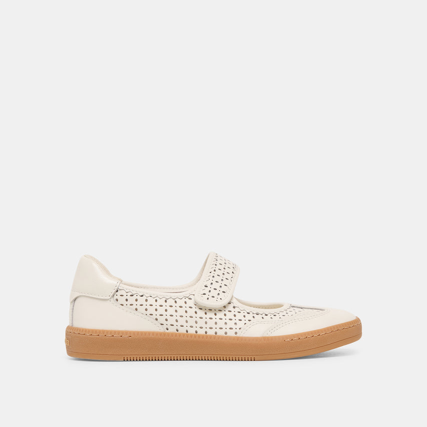 Nanet White Perforated Leather Sneakers | Dolce Vita