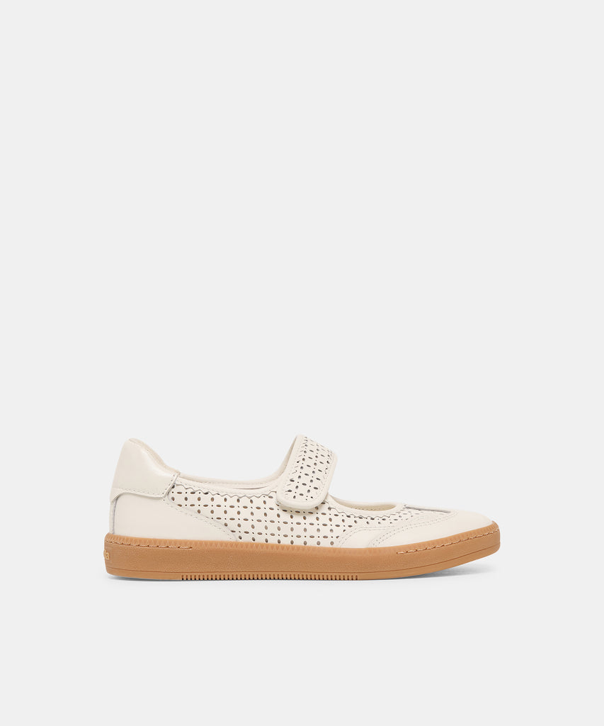 Nanet White Perforated Leather Sneakers | Dolce Vita
