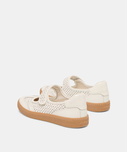NANET SNEAKERS WHITE PERFORATED LEATHER