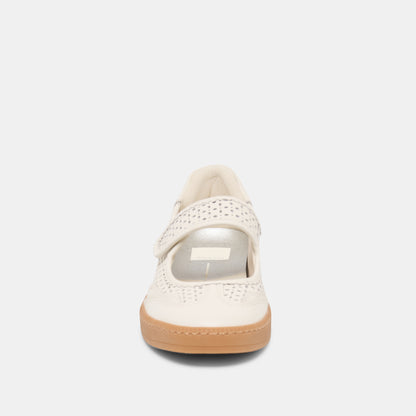 NANET SNEAKERS WHITE PERFORATED LEATHER