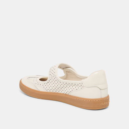 NANET SNEAKERS WHITE PERFORATED LEATHER