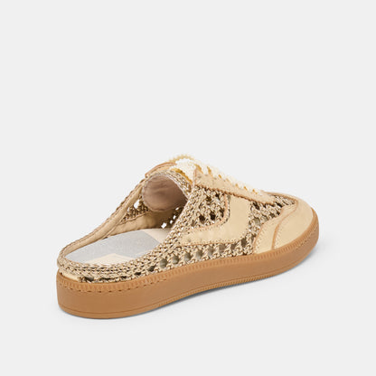 NOTICE SLIDE WOVEN SNEAKERS GOLD WOVEN STELLA