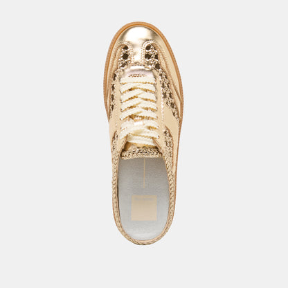 NOTICE SLIDE WOVEN SNEAKERS GOLD WOVEN STELLA