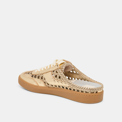 NOTICE SLIDE WOVEN SNEAKERS GOLD WOVEN STELLA