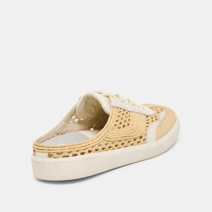 NOTICE SLIDE WOVEN SNEAKERS LT NATURAL WOVEN RAFFIA