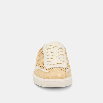 NOTICE SLIDE WOVEN SNEAKERS LT NATURAL WOVEN RAFFIA