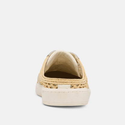 NOTICE SLIDE WOVEN SNEAKERS LT NATURAL WOVEN RAFFIA