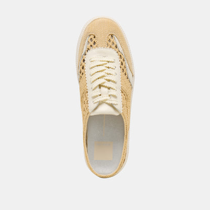 NOTICE SLIDE WOVEN SNEAKERS LT NATURAL WOVEN RAFFIA
