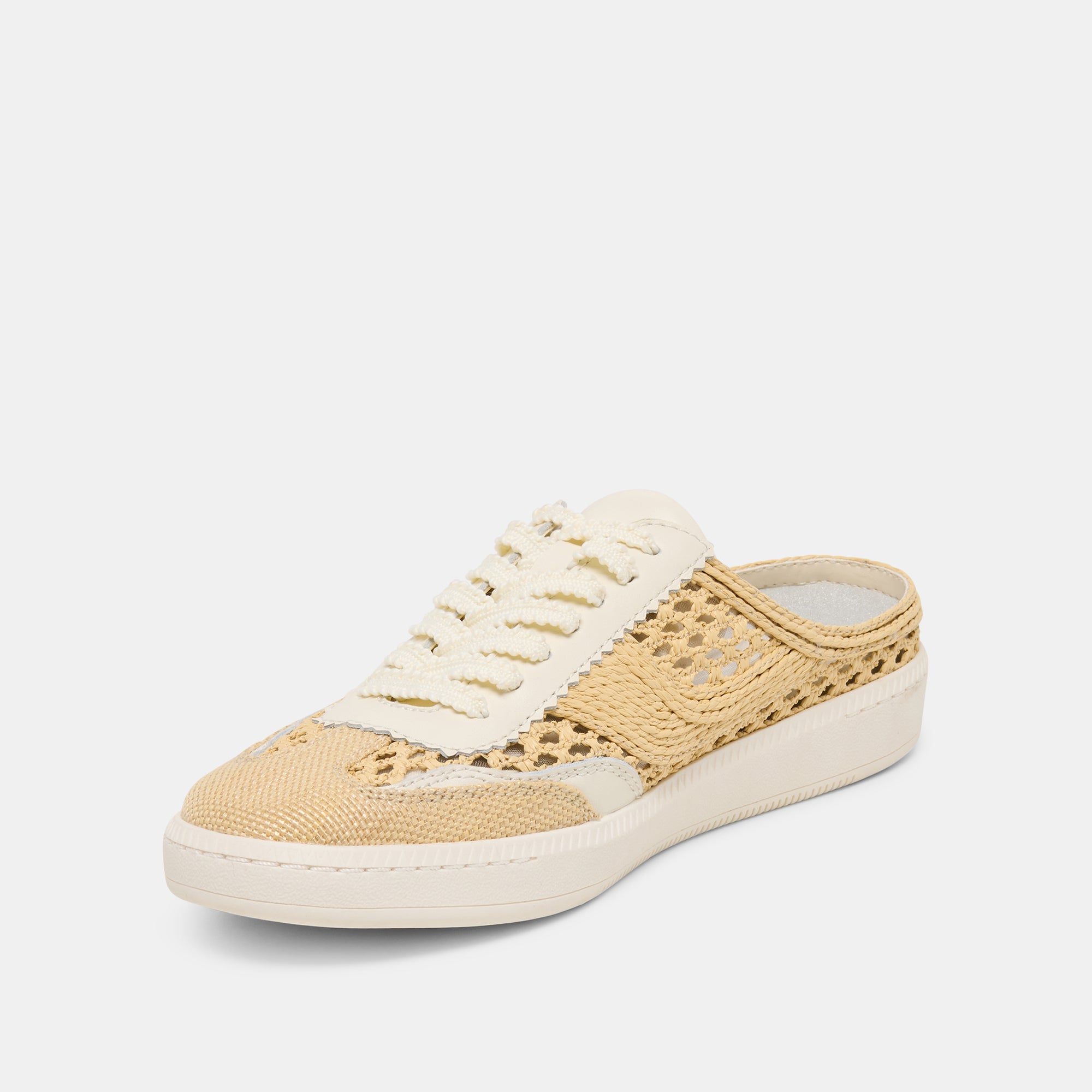 NOTICE SLIDE WOVEN SNEAKERS LT NATURAL WOVEN RAFFIA