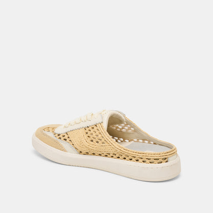NOTICE SLIDE WOVEN SNEAKERS LT NATURAL WOVEN RAFFIA