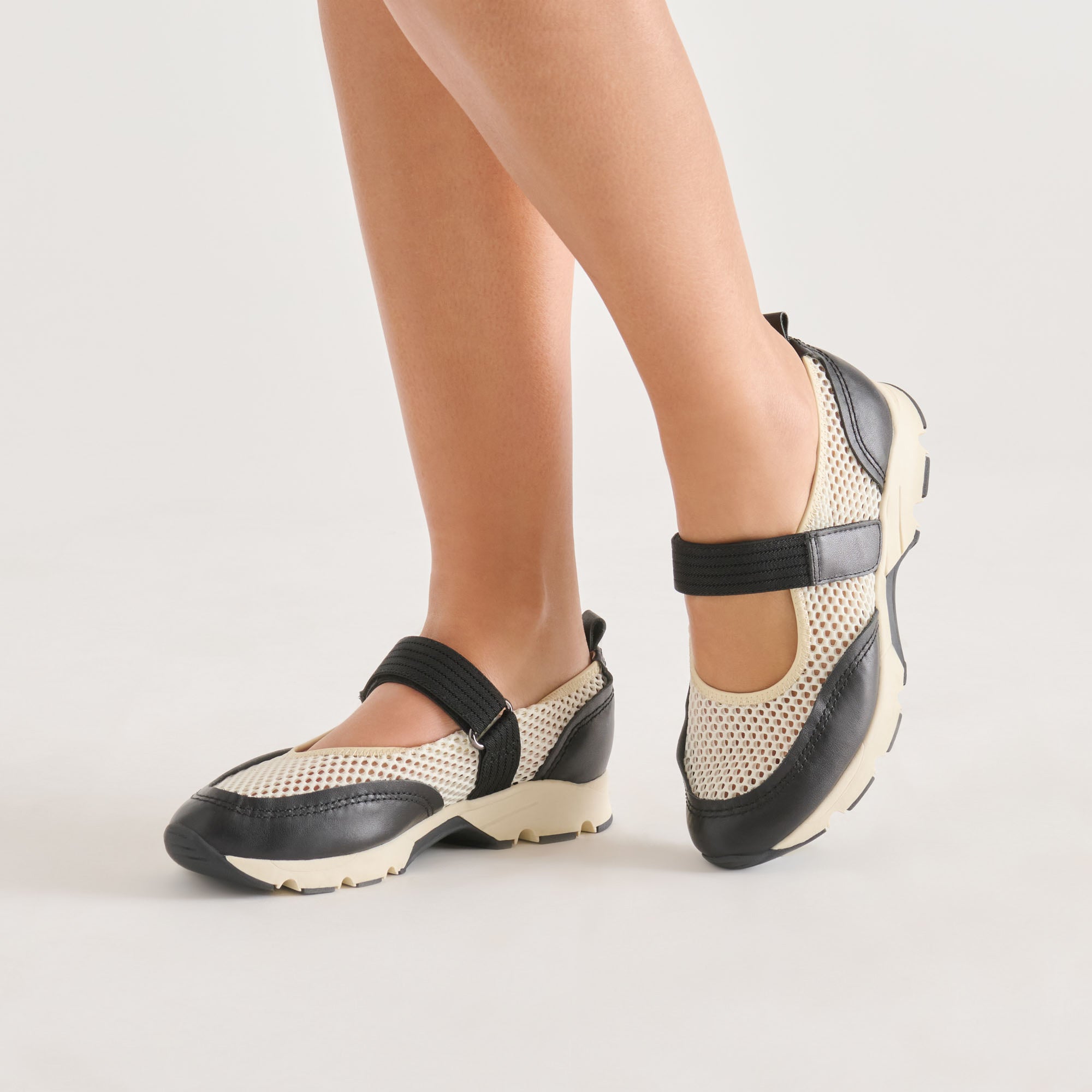 SELINE SNEAKERS WHITE BLACK MESH - view 4