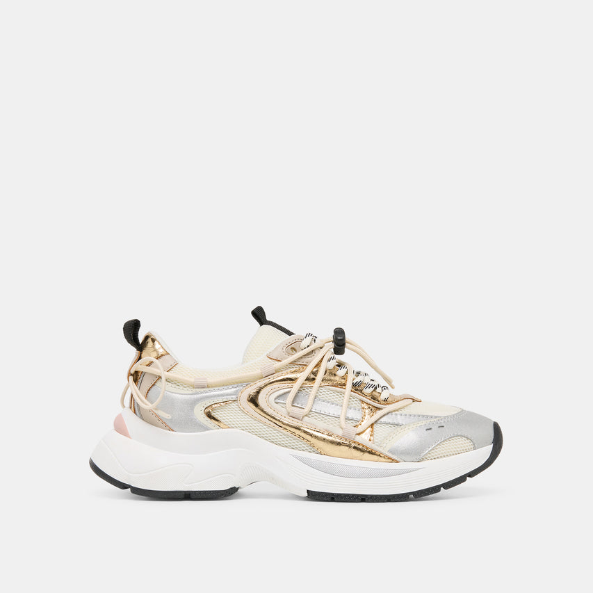 SELMAR SNEAKERS SILVER GOLD LEATHER
