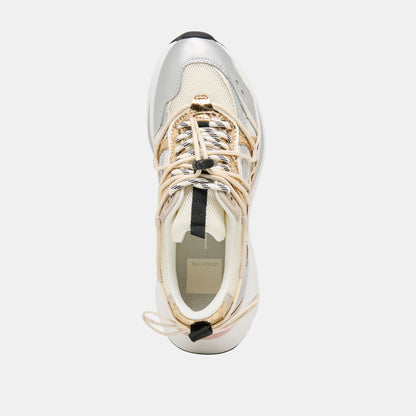 SELMAR SNEAKERS SILVER GOLD LEATHER