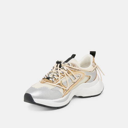 SELMAR SNEAKERS SILVER GOLD LEATHER