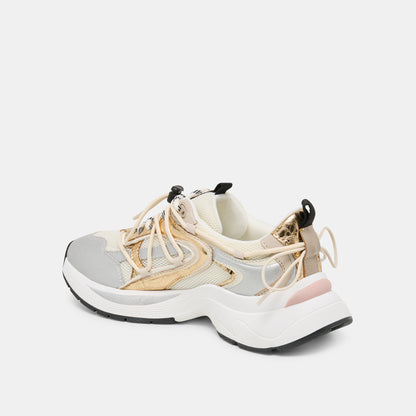 SELMAR SNEAKERS SILVER GOLD LEATHER