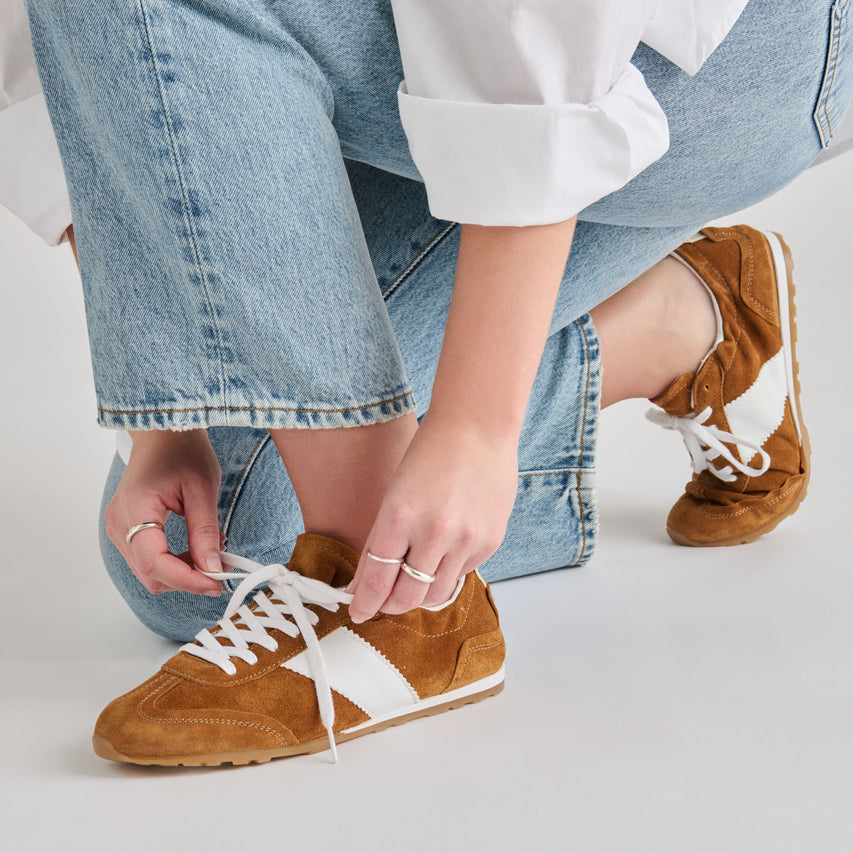 SHYLA SNEAKERS COGNAC SUEDE
