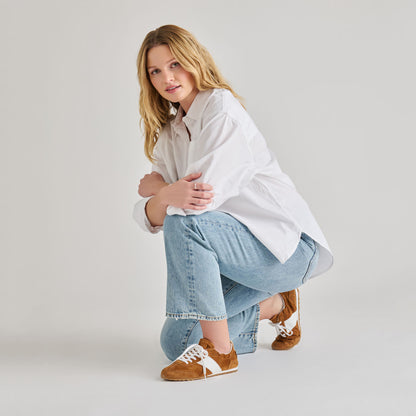 SHYLA SNEAKERS COGNAC SUEDE