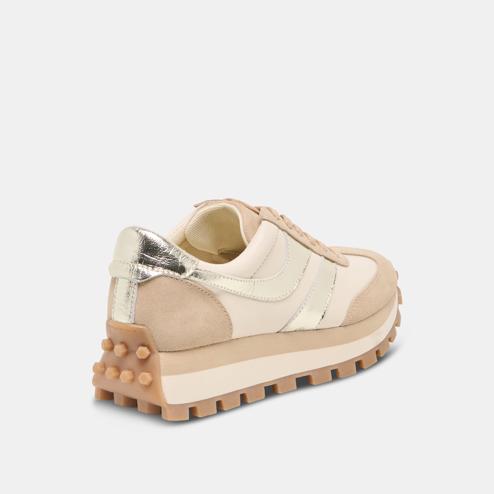 TRESA SNEAKERS WHITE GOLD SUEDE - view 3