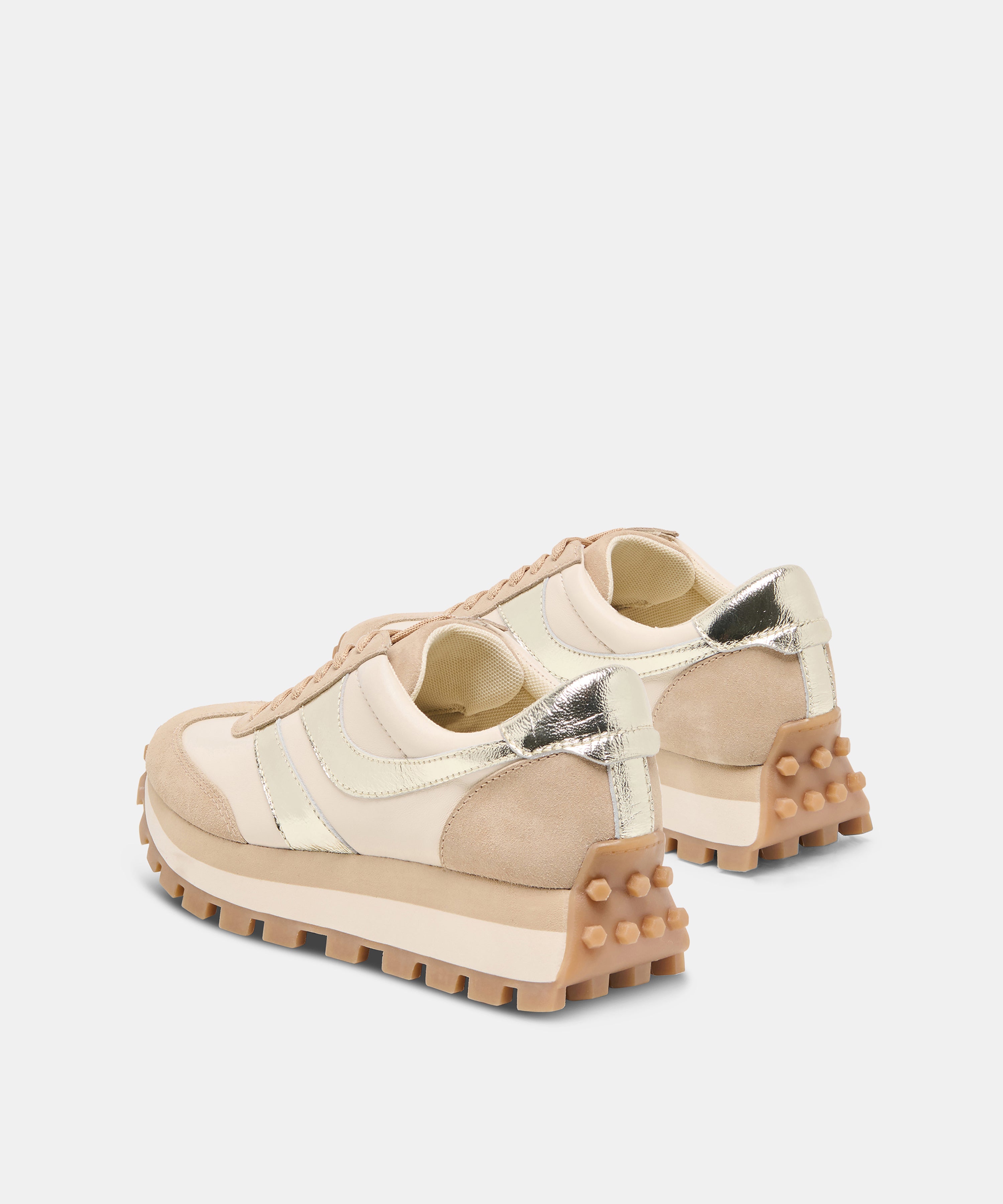 TRESA SNEAKERS WHITE GOLD SUEDE - view 5