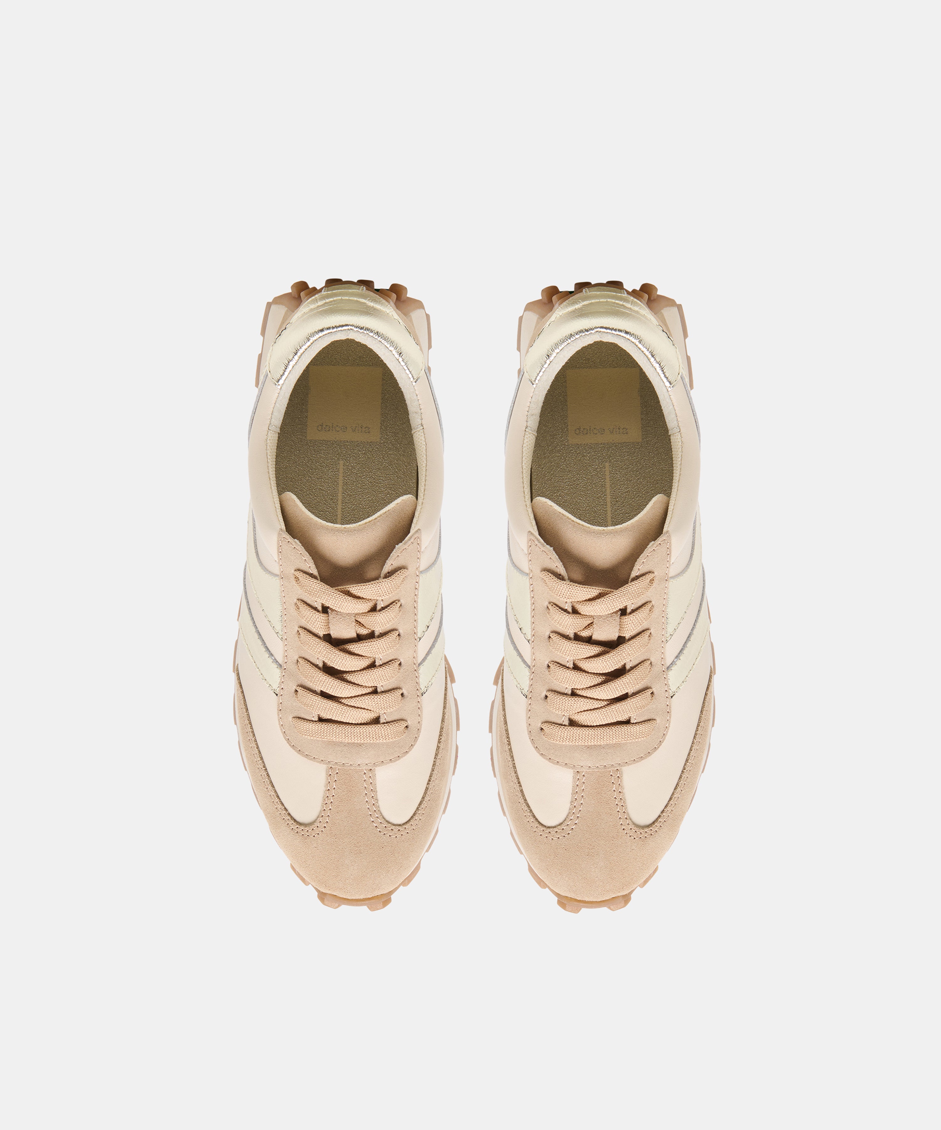 TRESA SNEAKERS WHITE GOLD SUEDE - view 4