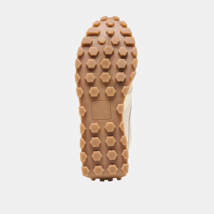 TRESA SNEAKERS WHITE GOLD SUEDE