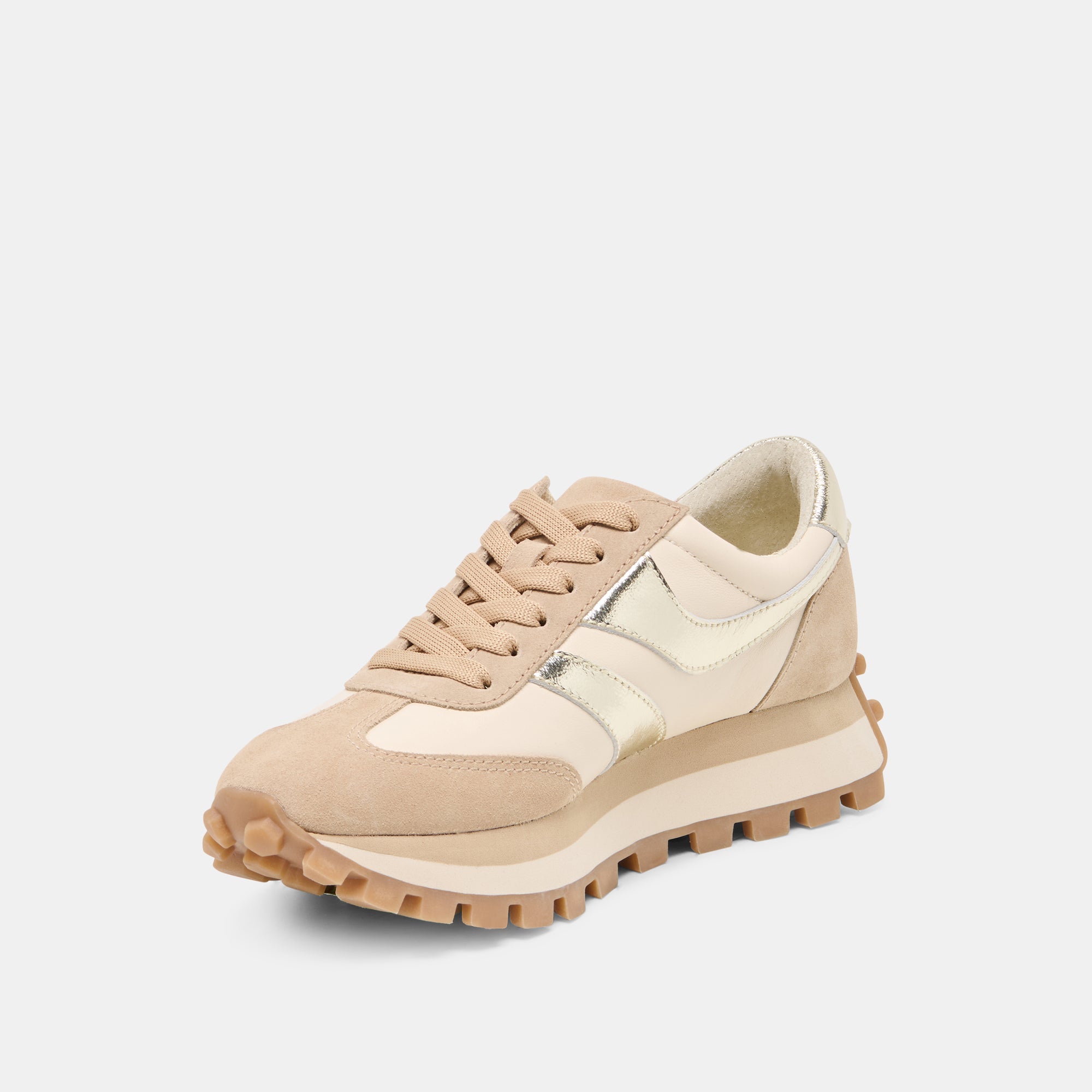 TRESA SNEAKERS WHITE GOLD SUEDE - view 4