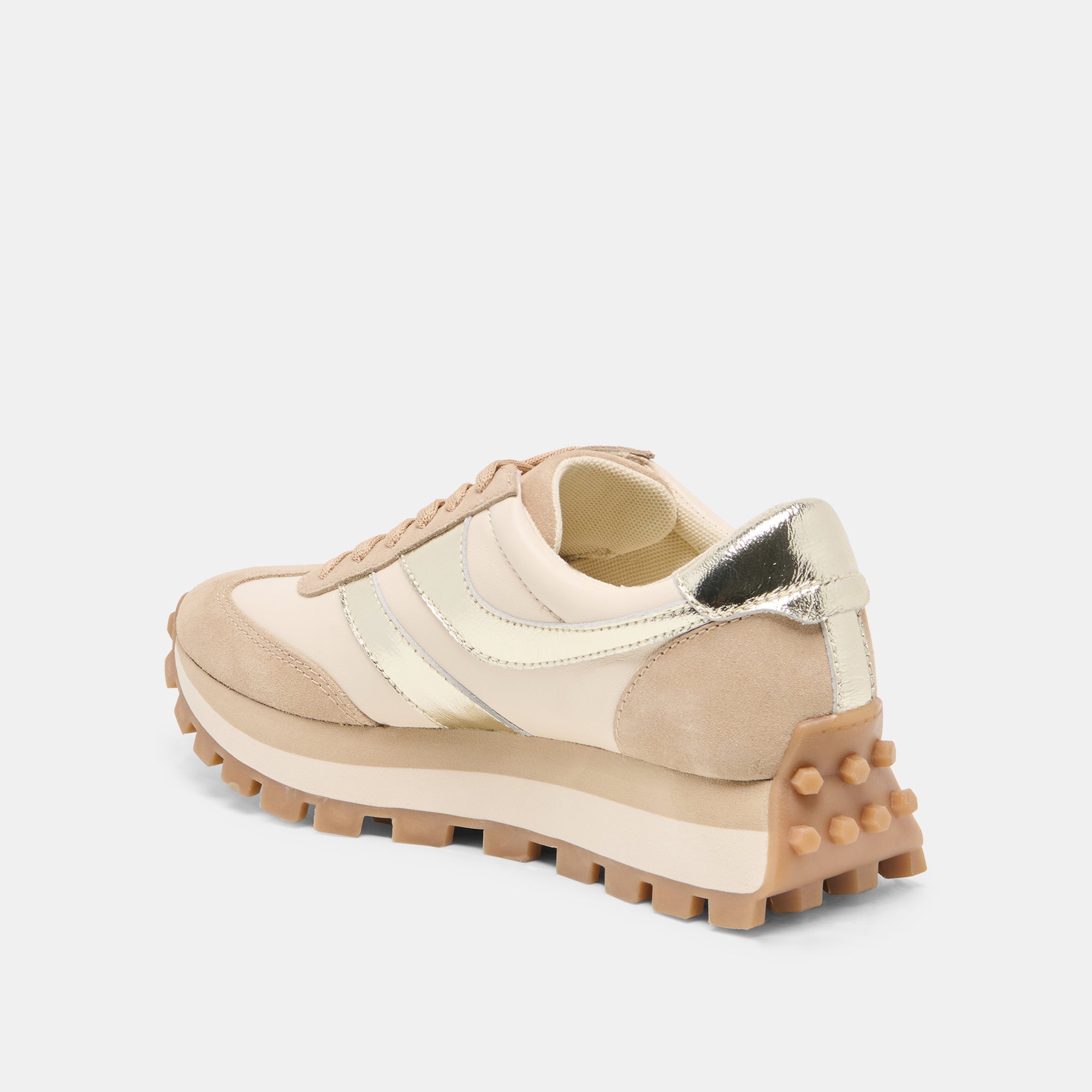 TRESA SNEAKERS WHITE GOLD SUEDE - view 5