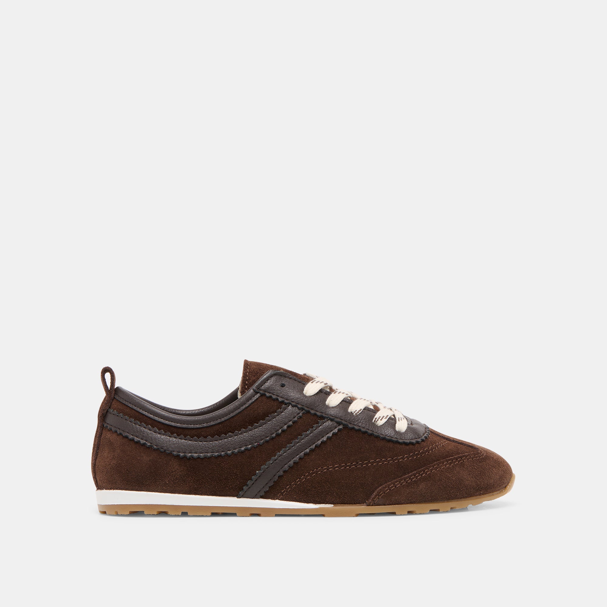 VIPER SNEAKERS DK BROWN SUEDE + PEARL CHARM BUNDLE