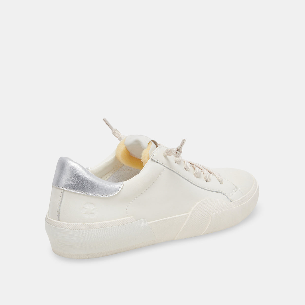 ZINA FOAM 360 SNEAKERS WHITE SILVER RECYCLED LEATHER – Dolce Vita
