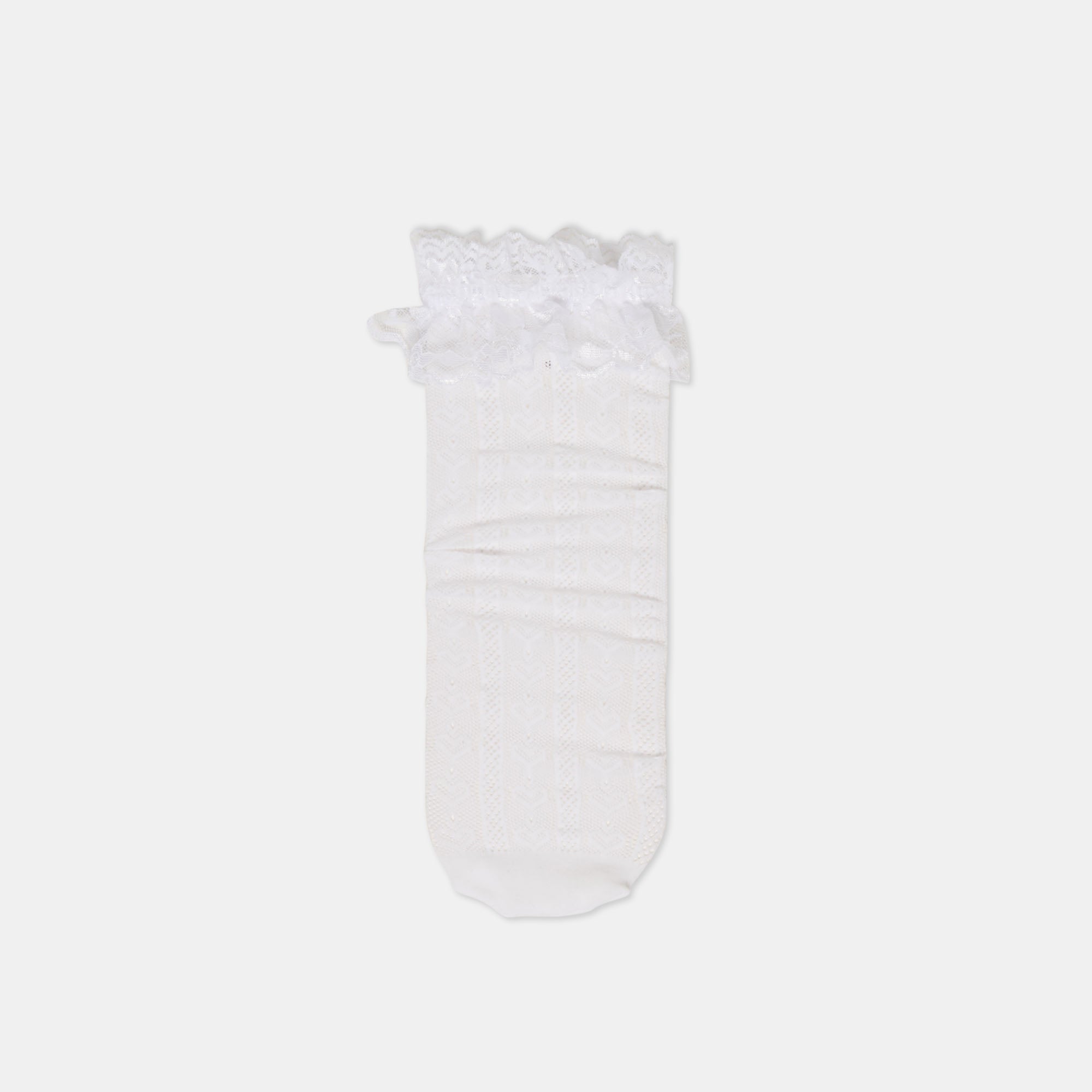 Lace Ruffle White Crew Socks | Dolce Vita