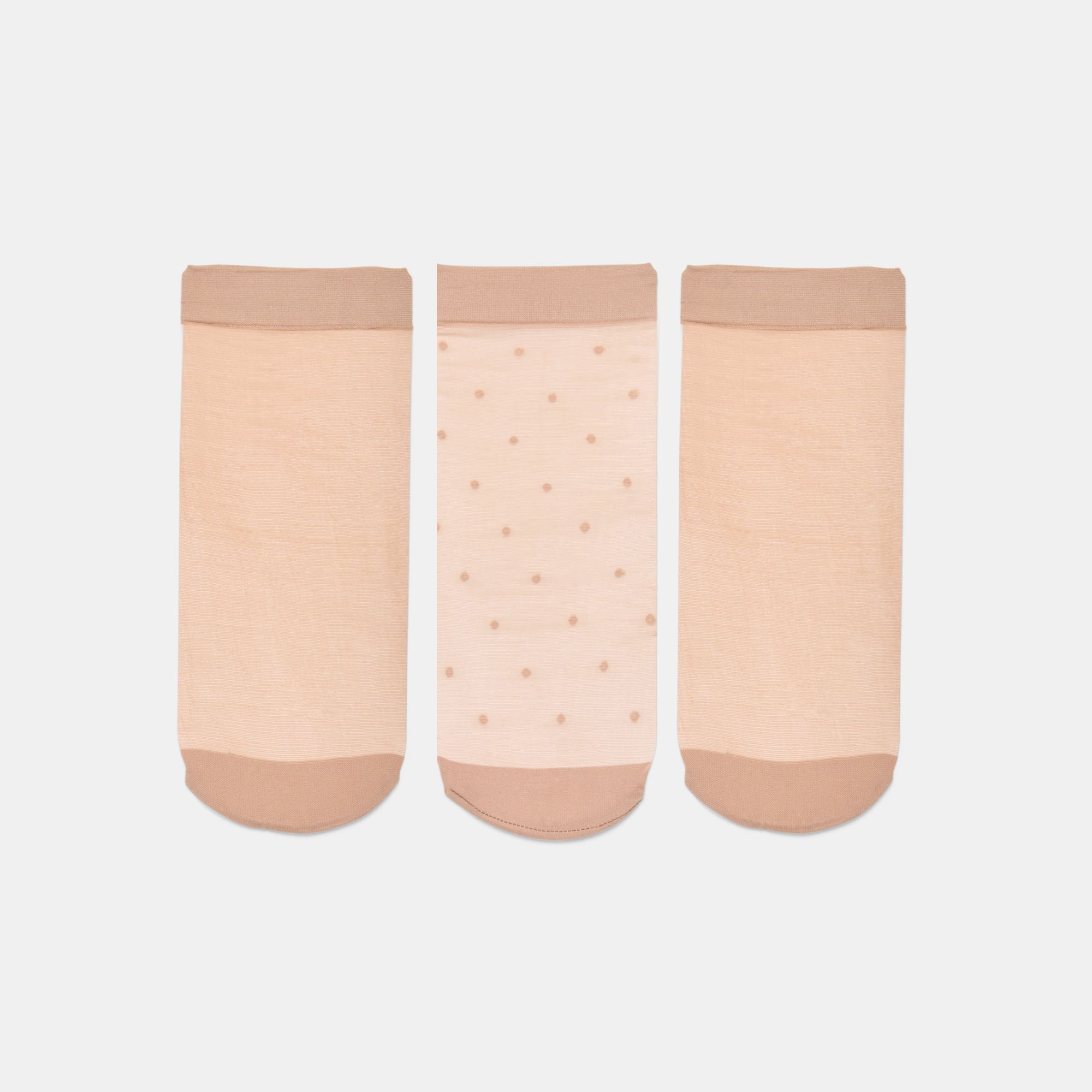 3-Pack Ditsy Dot Blush Sheer Anklet Socks | Dolce Vita