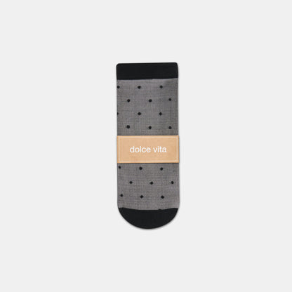 3 PACK DITSY DOT SHEER ANKLET SOCKS BLACK