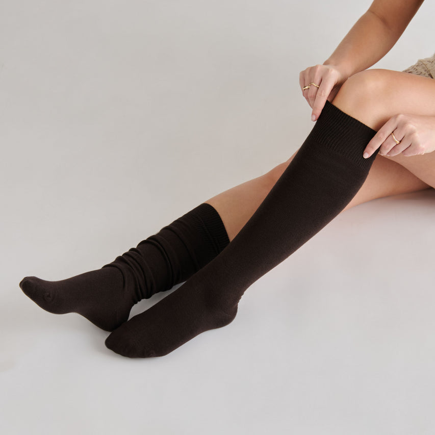 KNEE HIGH SOCKS ESPRESSO