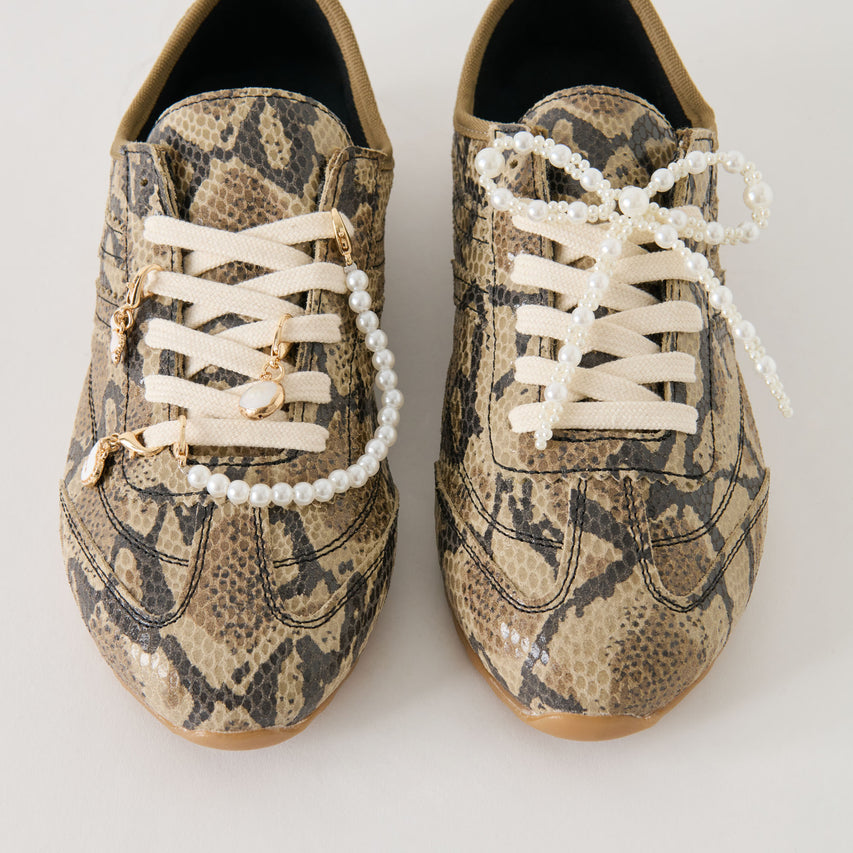 VIPER SNEAKERS SNAKE PRINT + PEARL CHARM BUNDLE