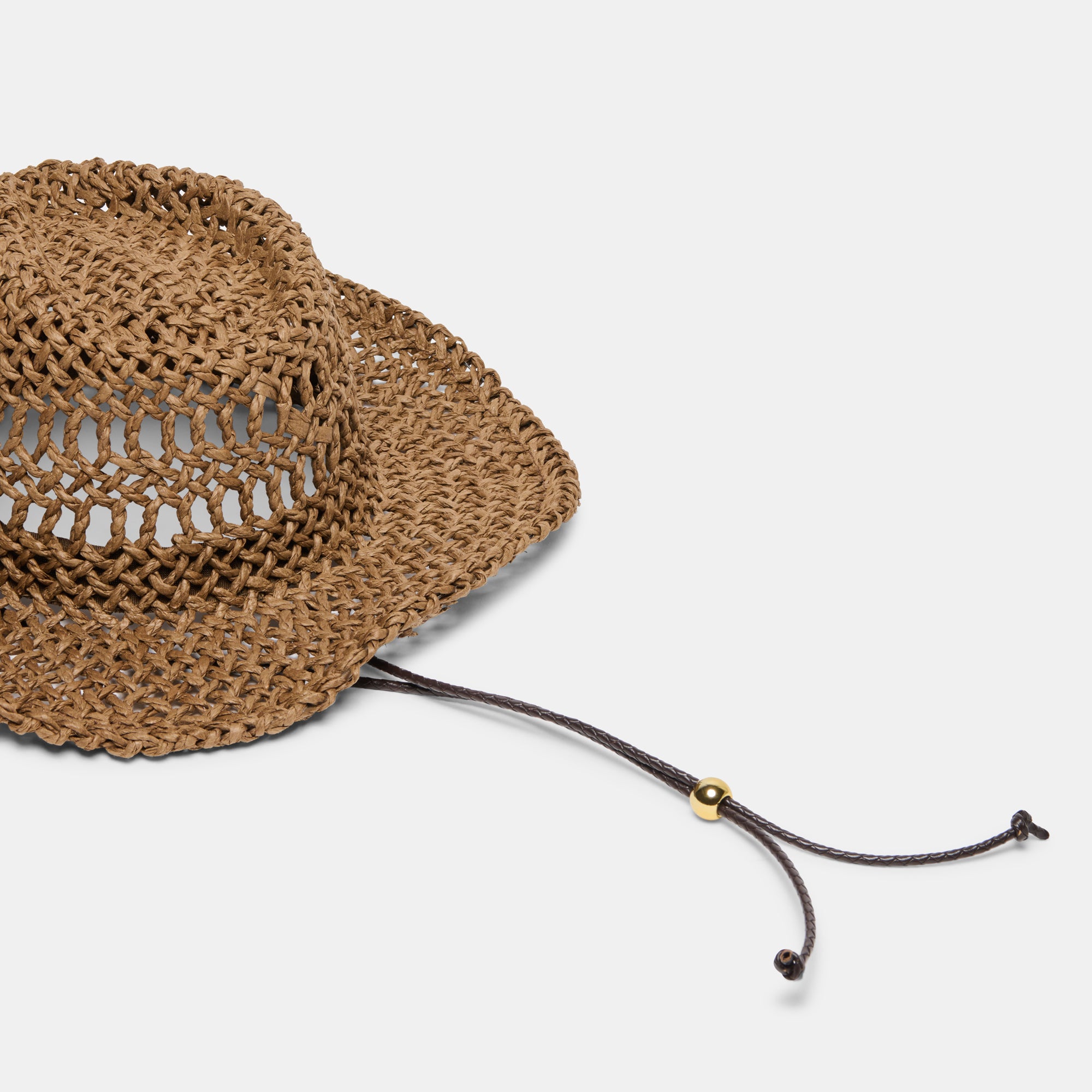 THICK WEAVE COWBOY HAT DARK BROWN - view 5