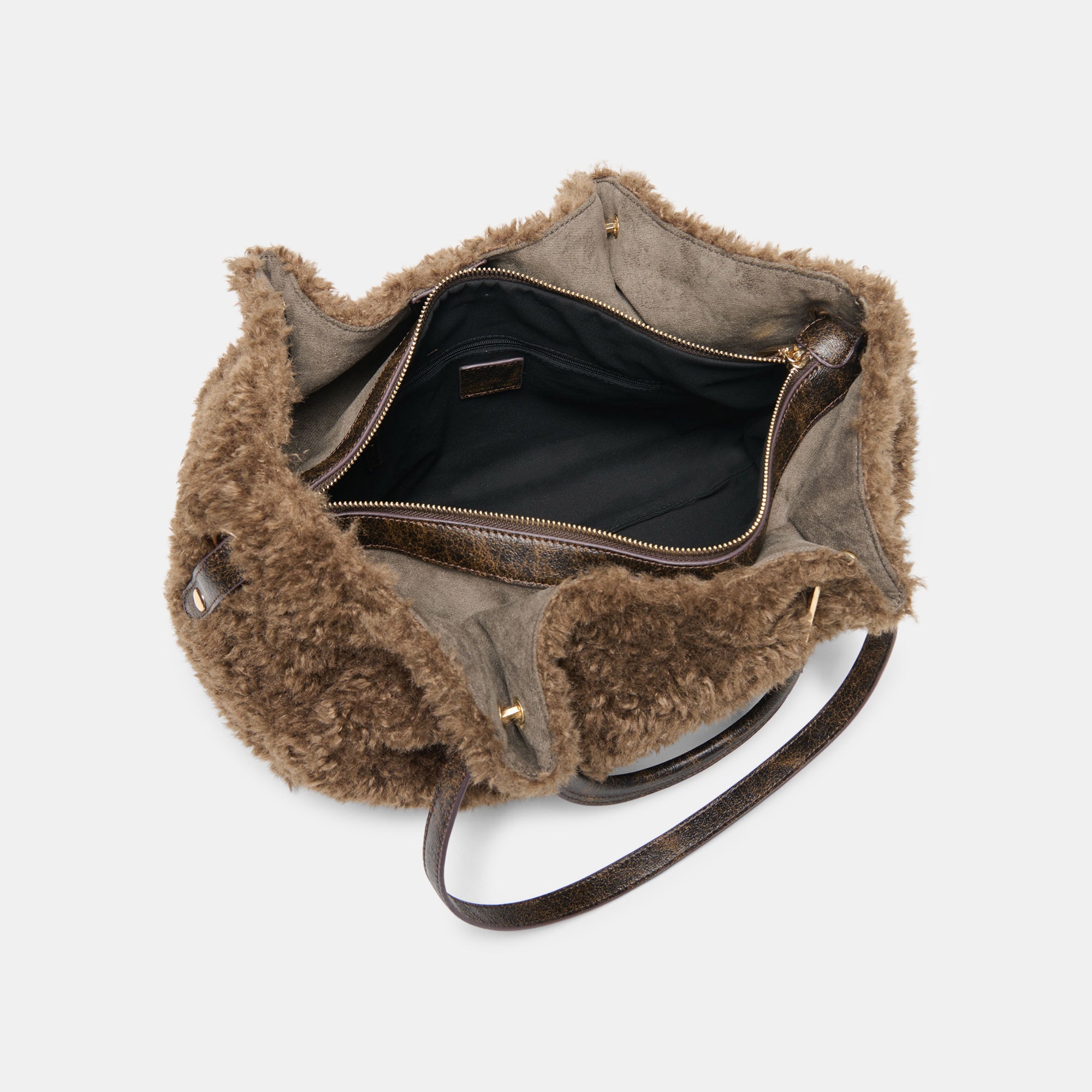 NOMAD TOTE CHOCOLATE FAUX FUR - view 2