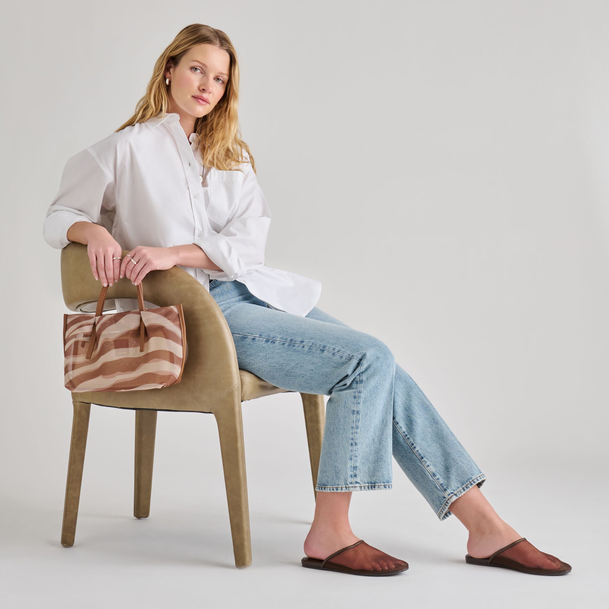 SELENE HANDBAG ZEBRA MESH