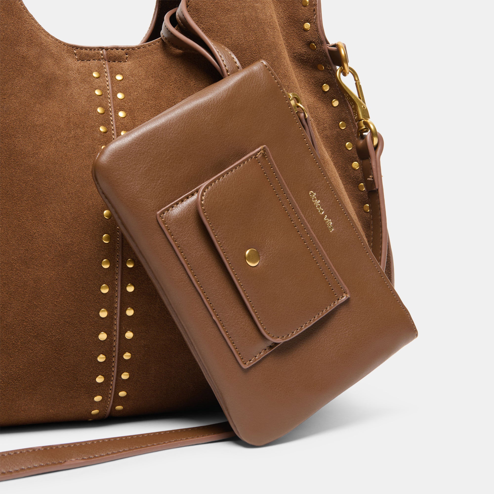 SONORA TOTE MID BROWN SUEDE - view 3