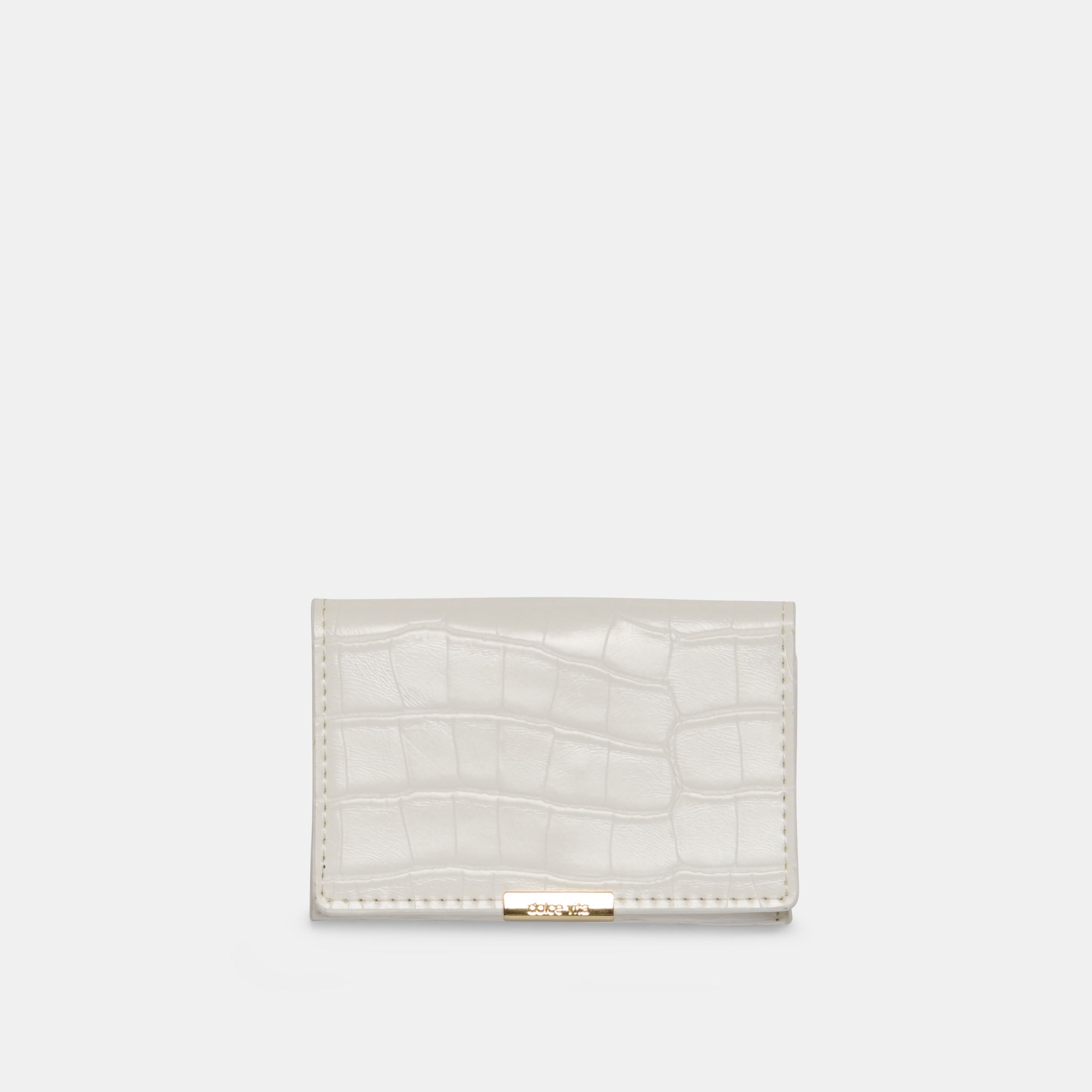 Mini-Me White Croco Stella Wallet | Dolce Vita